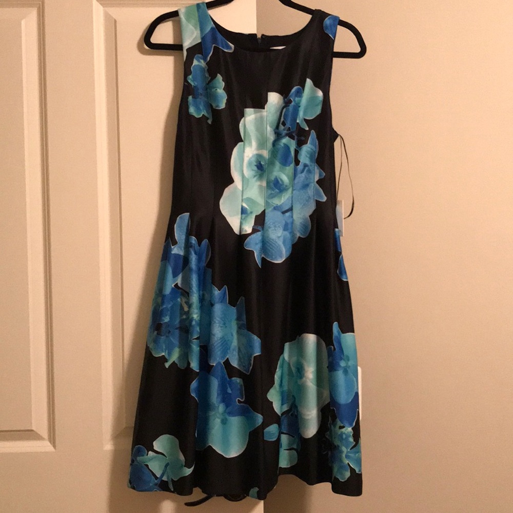 Calvin Klein black and floral dress